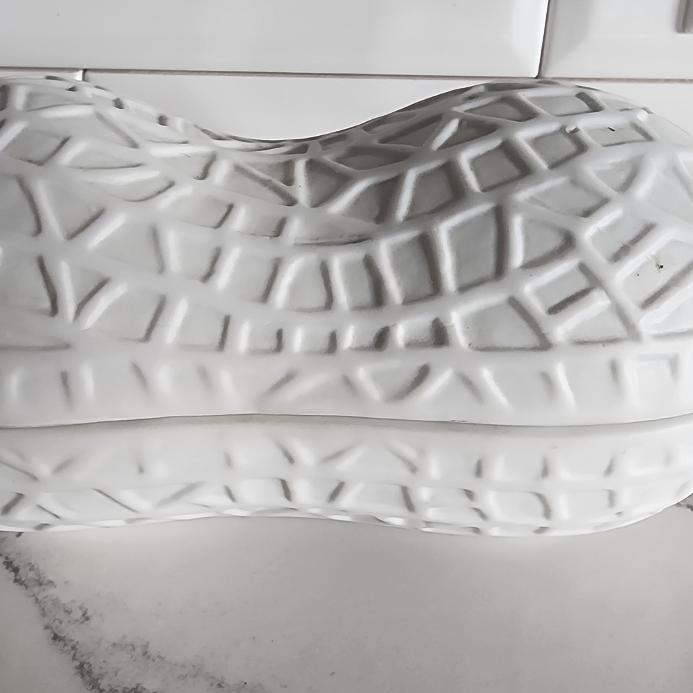 White Textured Ceramic Vase